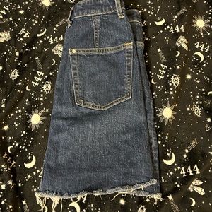 short or mini button up denim skirt